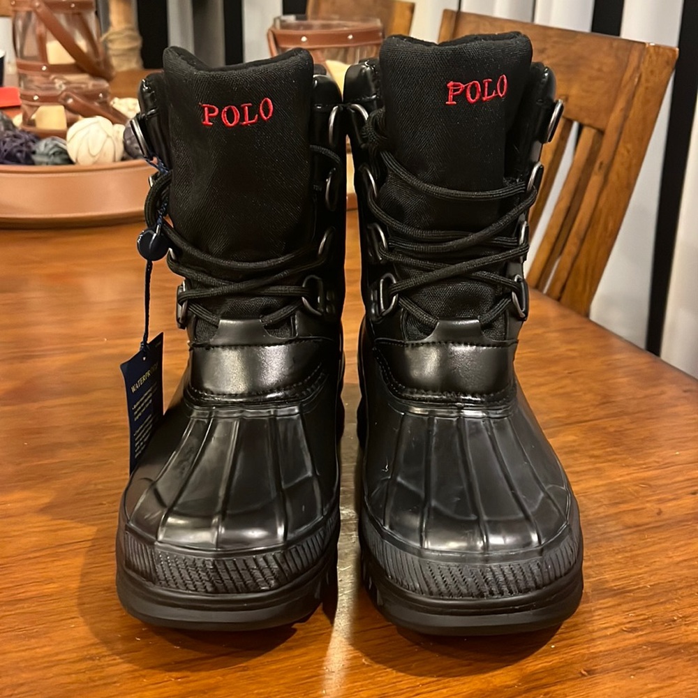 Polo Ralph Lauren Lowen Winter Duck Boots black new Mens Size 7 - Picture 5 of 16